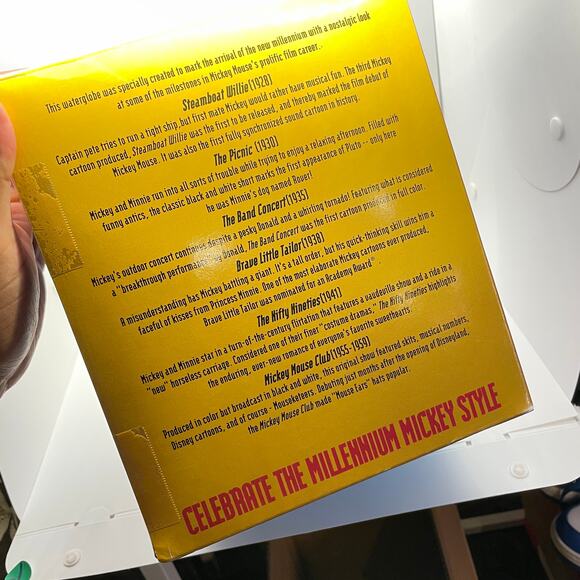 Mickey Mouse Millennium Water Globe- NIB - Picture 3 of 11